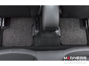 Jeep Renegade All Weather Floor Mats - Front + Rear - Rubber Woven Carpet - Black + Grey 